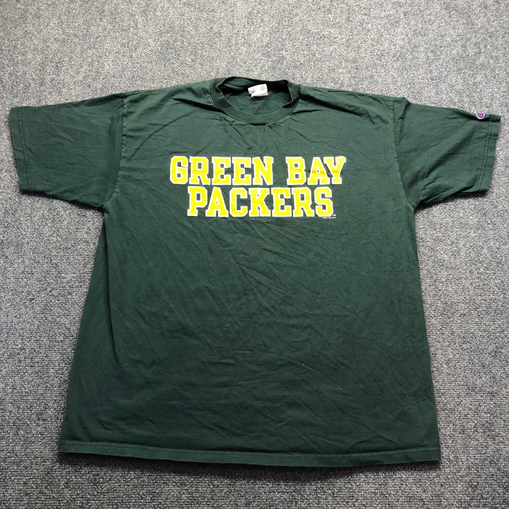 Vintage 1996 Champion Green Bay Packers T-Shirt Mens XL Green NFL Football Tee